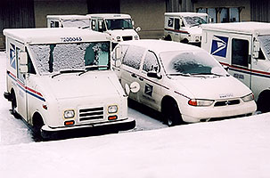 US Mail trucks in Greenwood Village