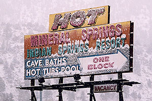 Hot Mineral Springs sign  â€¦ images of Idaho Springs