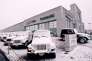 snowy Jeep Wranglers at Lithia Jeep