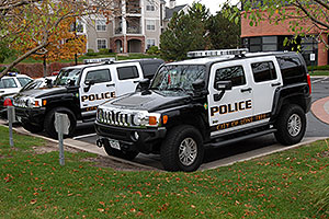 Police Hummers in Lone Tree