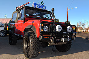 red Land Rover Defender 90 in Denver
