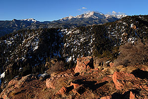view of Pikes Peak â€¦ along Rampart Range Road 