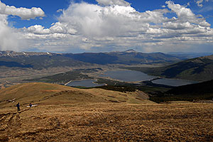 View of Twin Lakes and heart-shaped Mt Elbert Forebay â€¦ images along South Mt Elbert Trail