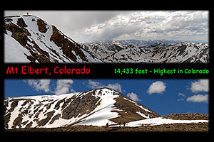 Hikers on Mt Elbert, Colorado