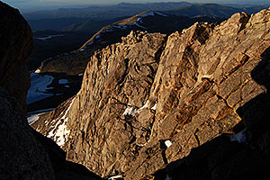 view down from Mt Evans