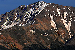 Closeup view of La Plata Peak from Highway 82