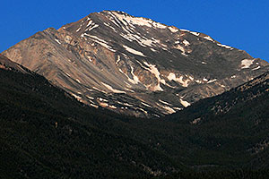Closeup view of Mt Yale from I-24 near Buena Vista