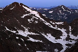 Mt Bierstadt (14,060 ft) on the left â€¦ view from Mt Evans