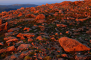 sunrise colors at Mt Evans