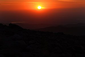 sunrise at Mt Evans