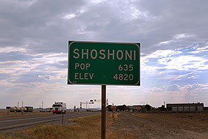 Shoshoni, Wyoming - Population 635, Elevation 4,820 ft