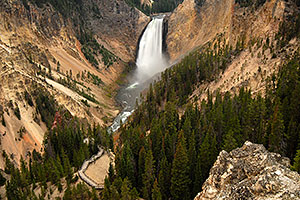 View of Lower Falls - height 308 ft (by Canyon Village)