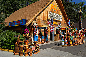 Carved Bears, Moose and Indians in Jackson