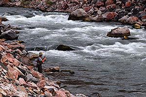 Fly fisherman at Wind River