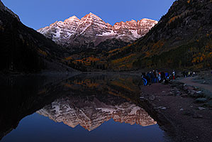 Maroon Bells Photographers in the morning