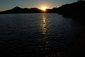 Sunset at Saguaro Lake