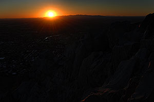 Sunset view from Squaw Peak Mountain in Phoenix