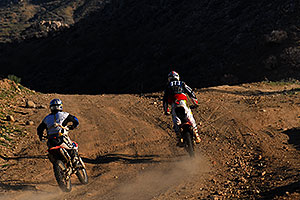 Dirtbikes along dirtroad from Lake Pleasant to Crown King