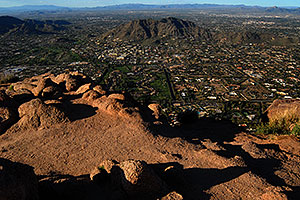 View North from the top of Camelback Mountain in Phoenix