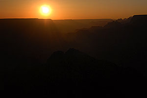 Sunset at Desert View in Grand Canyon