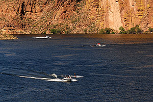 People boating at Canyon Lake