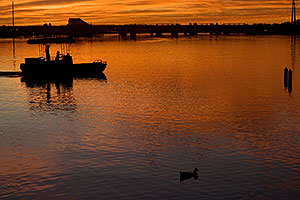 Orange sunset at Tempe Town Lake