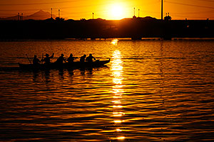 Canoers at Tempe Town Lake