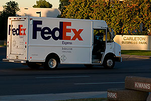 Fedex on delivery by Kiwanis Park
