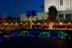 Chrismas lights by Mesa Arizona Temple
