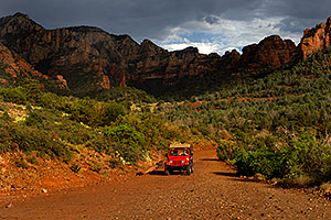 Red Jeep in Sedona