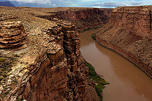View of Colorado River from Navajo Bridge at Marble Canyon