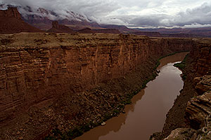 View of Colorado River from Navajo Bridge at Marble Canyon