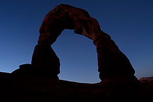 Delicate Arch before sunrise in Arches National Park