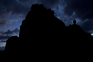 Evening clouds by Garden of Eden in Arches National Park