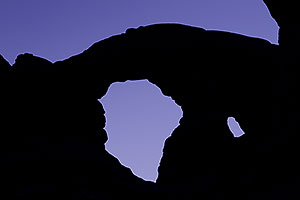 Silhouette of Turret Arch in Arches National Park