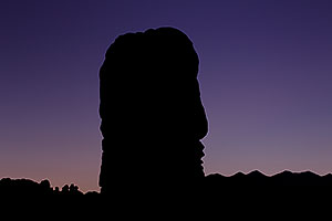 Rock silhouette in Arches National Park
