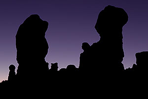 Rock Silhouettes in Garden of Eden in Arches National Park