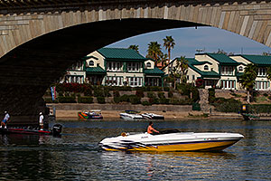 Boat at London Bridge in Lake Havasu City