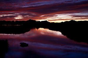 After sunset at Bill Williams River near Lake Havasu City