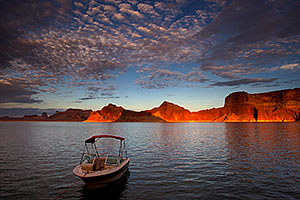 Cobalt in morning light by Gunsight Butte at Lake Powell