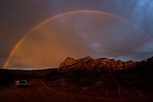 Rainbow over Schnebly Hill Road in Sedona
