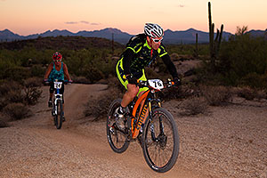 07:28:03 #76 and #24 at the end of the lap of Mountain Biking at Trek Bicycles 12 and 24 Hours of Fury â€¦