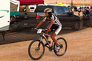 07:09:41 #1 Tinker Juarez at Start of Lap of Mountain Biking at Trek Bicycles 12 and 24 Hours of Fury â€¦