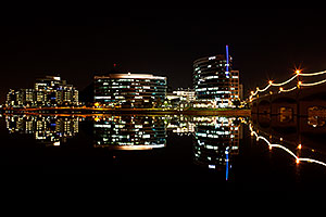 Tempe Town Lake night reflections