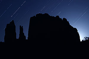 Star trails at Cathedral Rock in Sedona
