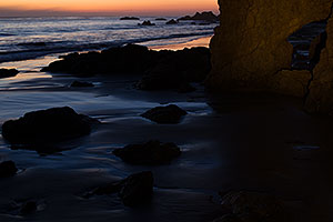 After sunset at El Matador Beach, California