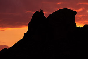 Sunset at Mesa Rock in Superstitions