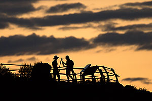 People Silhouettes at Hopi Point in Grand Canyon