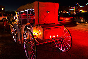 Horse and carriage at Luminaria Nights in Tubac, Arizona