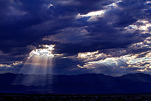 Monsoon Clouds by Stovepipe Wells in Death Valley, California